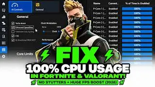 ⚡ FIX 100% CPU Usage in Fortnite & Valorant! 🚀 No Stutters + HUGE FPS Boost (2026)