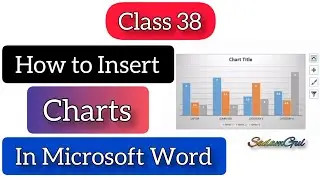 How to Insert Charts in Microsoft Word or MS Word Class 38 in Urdu by SadamGul