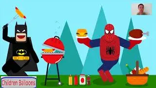 Spiderman vs Batman go for a picnic