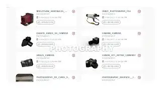 Photography 3D Models Examples from EON's XR Asset available with the New EON Metaverse Builder