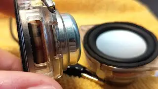 Aiyima "Crystal" translucent 5w fullranges - excursion & bass test free air