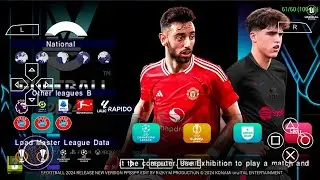 UPDATE eFootball 2024 PPSSPP REAL FACES FULL TRANSFERS 2024/25 & KITS 2024/25 CAMERA PS4 GRAPHICS 4K