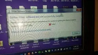 HOW TO FIX-Device driver software was not successfully install-FAILED