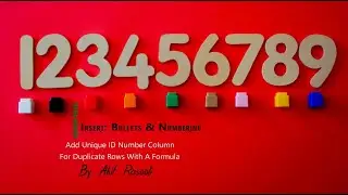 Add Unique ID Number Column For Duplicate Rows With A Formula