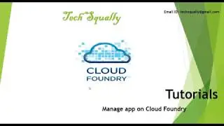 Manage app on cloud Foundry