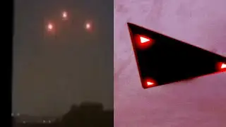 Red Lights flying in Triangle formation 