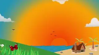 Sun sunshine fresh cartoon background - Cartoon kids animation | screen effects