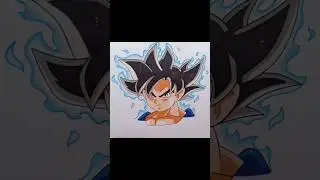 Goku Ultra Instinct Face Drawing #Shorts