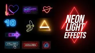 Neon Light Effect- Wondershare Filmora X - No Copyright Neon effects