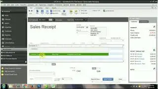 The Customer Center   Sales Receipts  in Quick Books