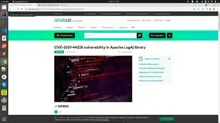 Apache Log4j Vulnerability CVE-2021-44228