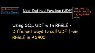 Using DB2 SQL UDF with RPGLE - Different ways to call UDF from RPGLE in AS400