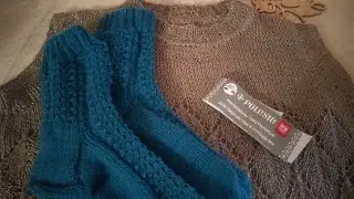 Носки из Ализе артисан и летняя футболка из пряжи 
