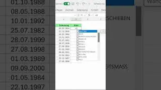 Alter in Excel einfach berechnen #excel #office365