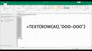 How to Automate Row numbers in Excel
