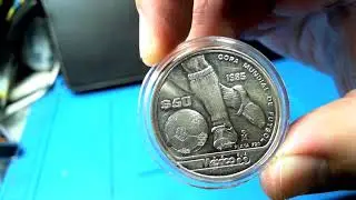 TESOROS DEL MUNDIAL MEXICO 86, MONEDA DE 25 PESOS PLATA 0 720