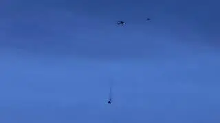 La ricostruzione del volo del gatto delle nevi  dall'elicottero sul Monte Velino