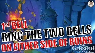Ring the two bells on either side of the ruins | Perils in the Dark | Genshin Impact