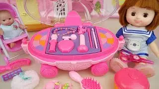 Baby doll pink beauty car play baby Doli house