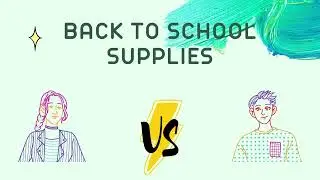 Girls VS Boys ll Back to school supplies ll 🏫🎒 ll 👧🆚👦