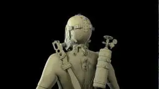 Blender 3d character model turntable