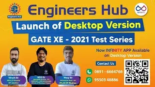 Launch of GATE 2021 XE - Test Series || Desktop Version || Infinity app|| Engineers hub
