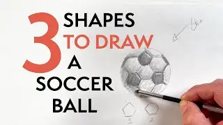 I DISCOVERED THE SECRET to Drawing a Soccer Ball with JUST 3 Shapes!