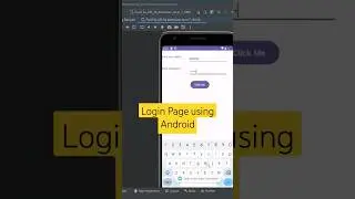 Login Page using Android Studio 