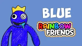 How To Draw Rainbow Friends Roblox Blue 🔵🌈