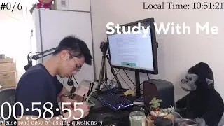 Study With Me Live Pomodoro 60/10🦍🌱