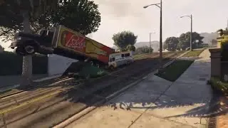 GTA 5 Cars Hitting Ramps and Flying Into the Air!