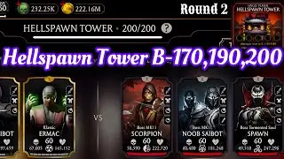 Hellspawn Tower Boss Battle 200 & 170,190 Fight + Reward MK Mobile