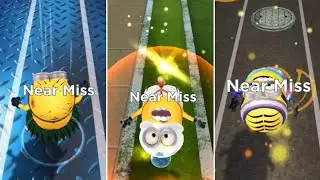 Near Miss Missions Gameplay by Dancer, Baby & Stereo Minion | Despicable Me: Minion Rush