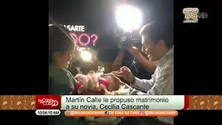 Martín Calle le pidió matrimonio a Cecilia Cascante | 