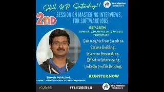 Skill Up Saturdays Sep 28th,  2024 ( Session #2 Interview Readiness Tips for Software Jobs)