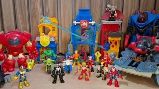 COLEÇÃO MARVEL DE BONECOS IMAGINEXT! 😱 Todos os Heróis e Vilões dos Brinquedos! #marveltoys #views 