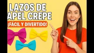 lazos de papel crepé, moños de papel crepé fácil de hacer.