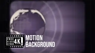Motion Background Vintage Film Globe | Copyright Free 4k Stock Video
