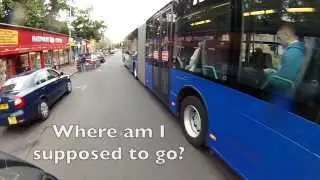 Warning! This bus is 18 metres long!