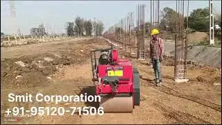 Walk Behind Double Drum Roller for soil compaction at Construction sites