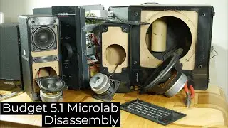 Microlab 5.1 speakers disassembly + Free Air Test