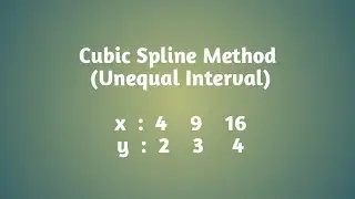 Cubic Spline Method |(Unequal Interval) |in Tamil (Part 1)