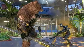 Bear Hunter vs Black Suit Spider-Man Boss Fight - Marvel's Spider-Man 2 Gameplay