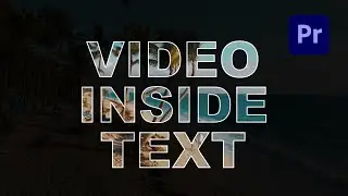 How To Place a Video Inside Text In Premiere Pro ( Track Matte Key ) - Video Editing Tutorial