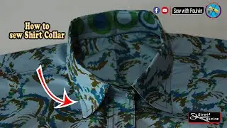 Shirt Collar cutting and sewing, step by step (English language)