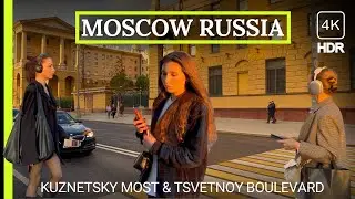 🔥 Hunting for Slavic Girls 🔥 in the Moscow, Russia Walk City Tour 4K HDR