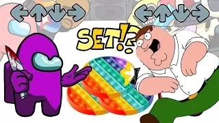 FNF Characters VS Imposter purple | POP-IT Battle | FRIDAY NIGHT FUNKIN ANIMATION | SPECIAL EDITION