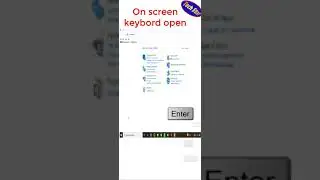 How to open on screen Keybord in your p.c By shortcut key.( O.S.K)