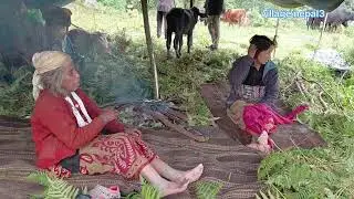 Real village hard life in the mountain||amazing and peaceful place.