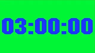 3 Hour Timer   [With Green Screen] Green screen Stopwatch (Green Screen Timer)